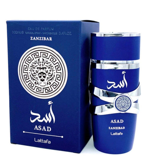 Asad Zanzibar Lattafa Perfume EDP for Women Men 100ml Eau De Parfum Long Lasting Floral & Woody Arabian Perfume Spray Scent